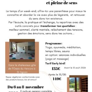 Yoga et Ayurveda -Oasis du Vercors