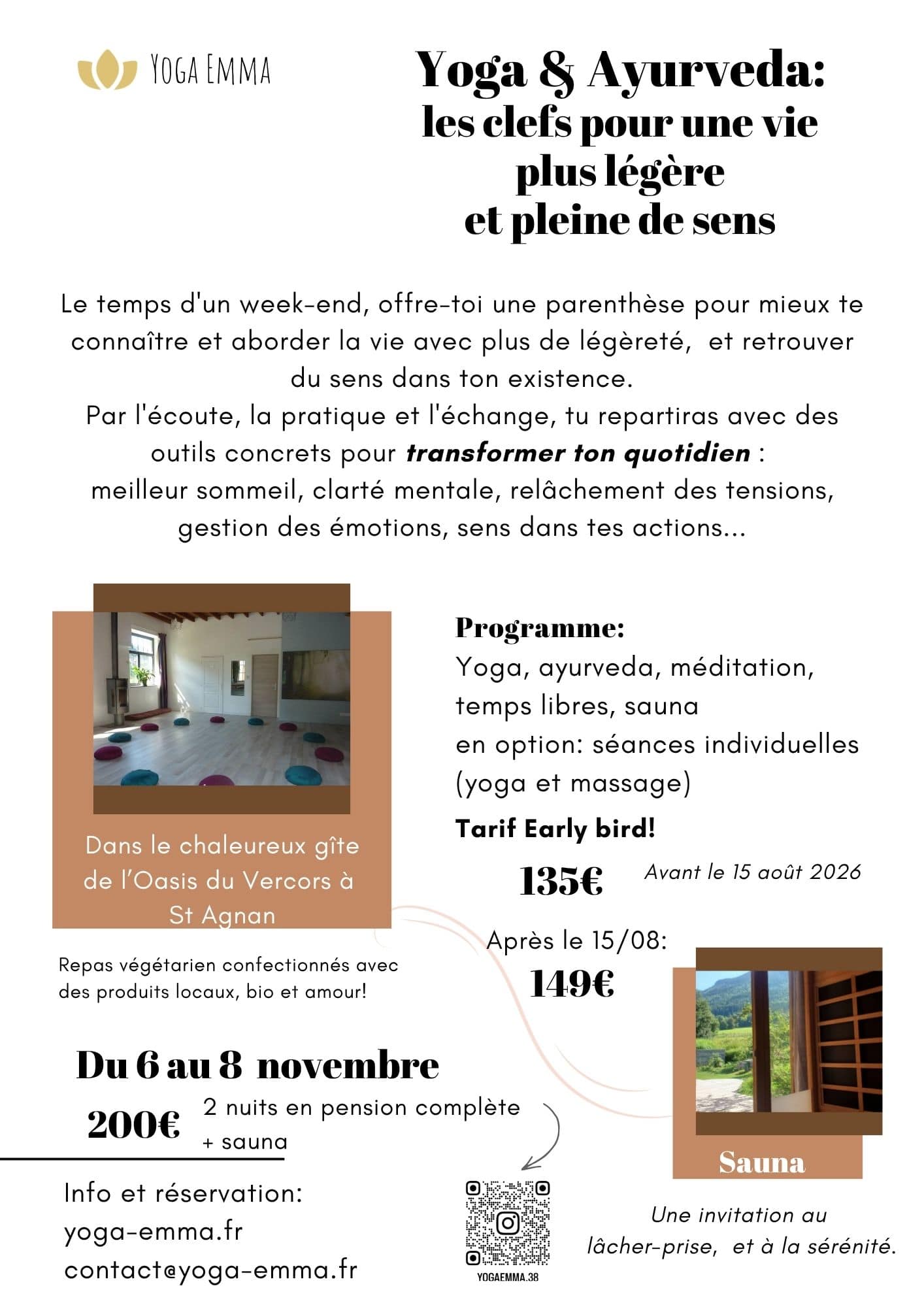 Yoga et Ayurveda -Oasis du Vercors